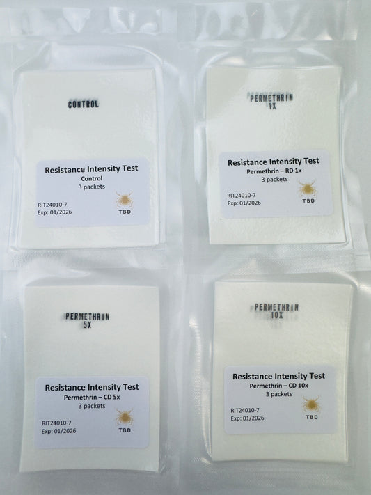 Resistance Intensity Test (RIT) for cypermethrin and amitraz | 10-Test Batch
