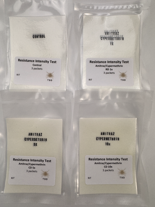 Resistance Intensity Test (RIT) for cypermethrin and amitraz | 10-Test Batch